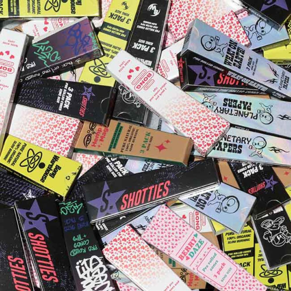 Bong Warehouse King sized pre rolled cones all packs