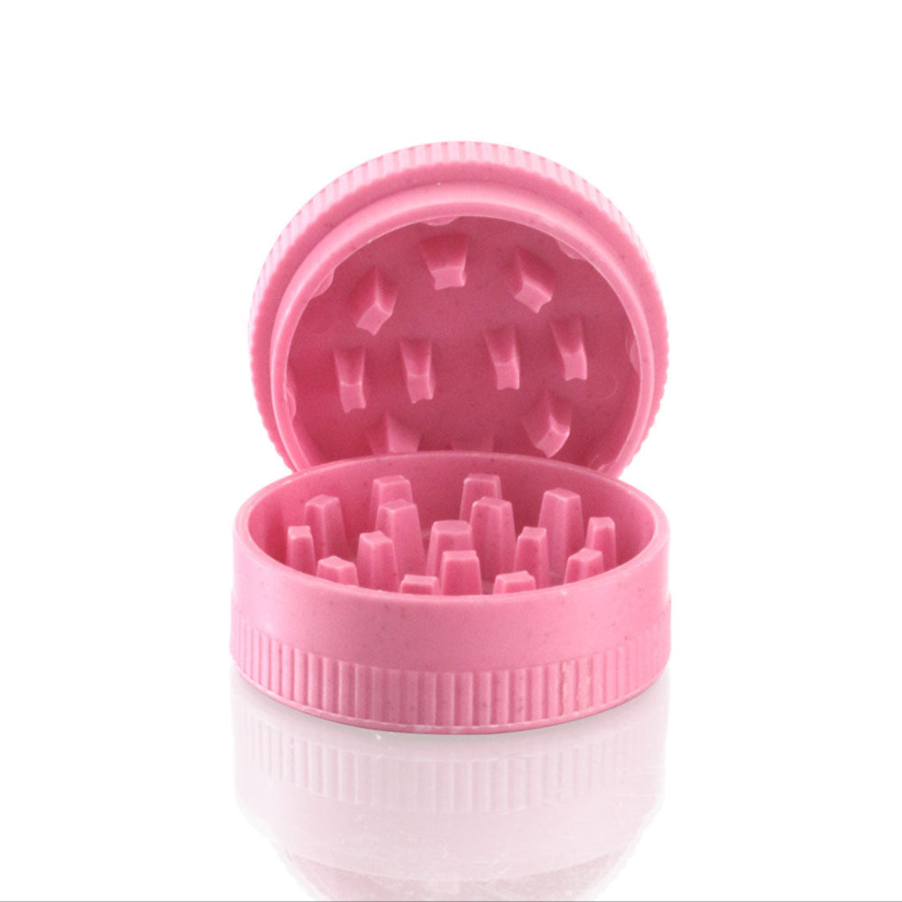 Brunette Bunniii x bong warehouse Pink Herb Grinder open