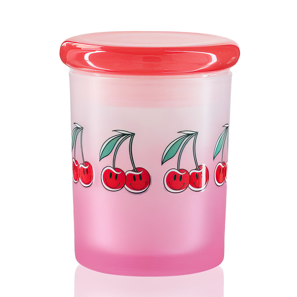 Bong Warehouse - Stash Jar - Cherries - Pink back