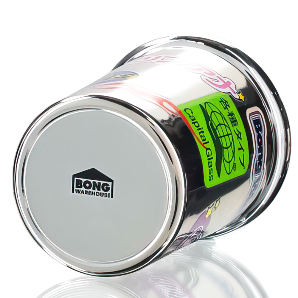 Bong Warehouse - Stash Jar - Greens Grocer - Chrome bottom