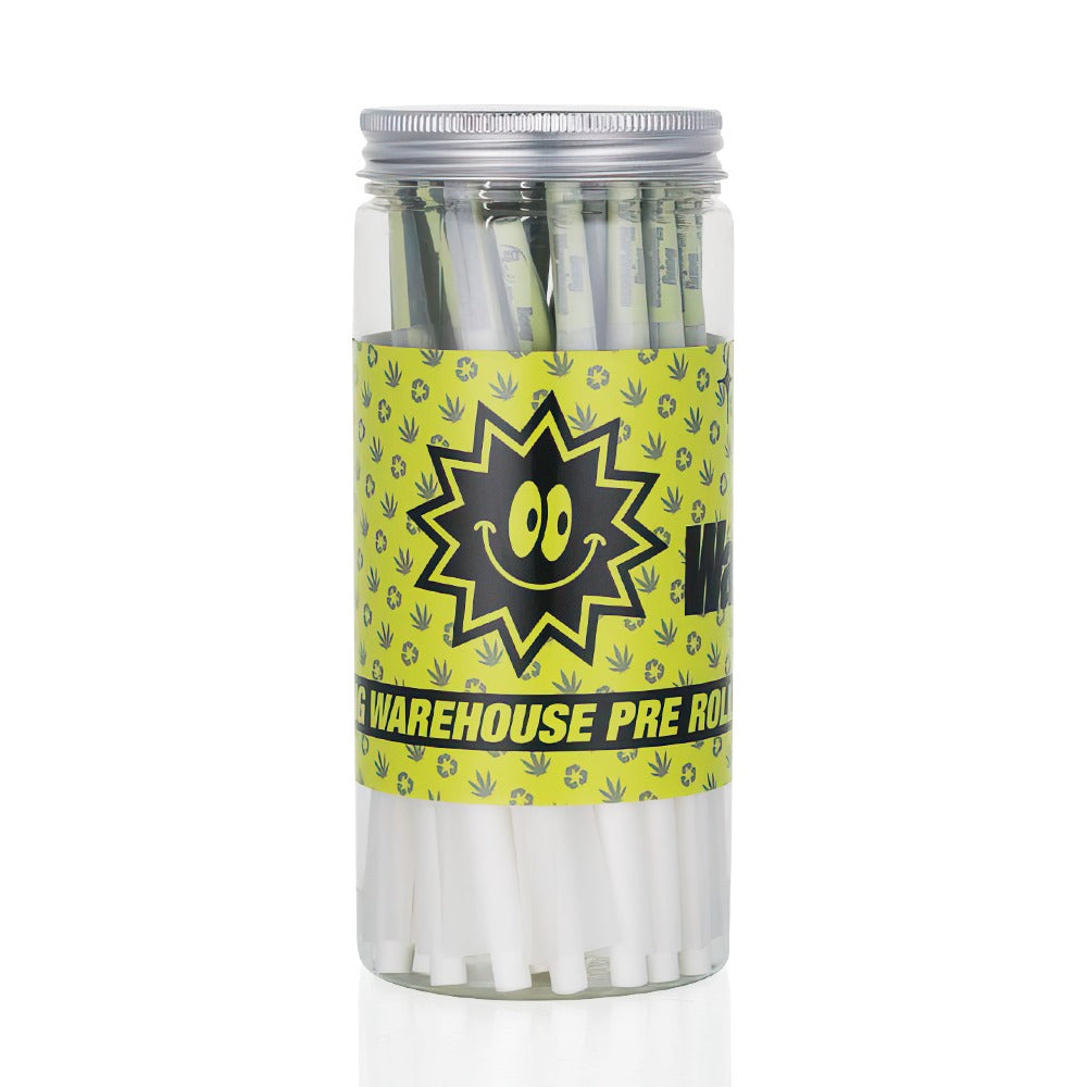 Bong Warehouse - King Sized Pre Rolled Cones - 50 Pack - Neon Green side