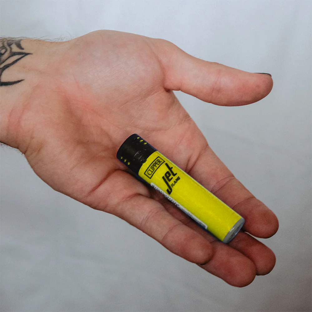 Clipper Jet Flame Lighter Large Shiny - Yellow