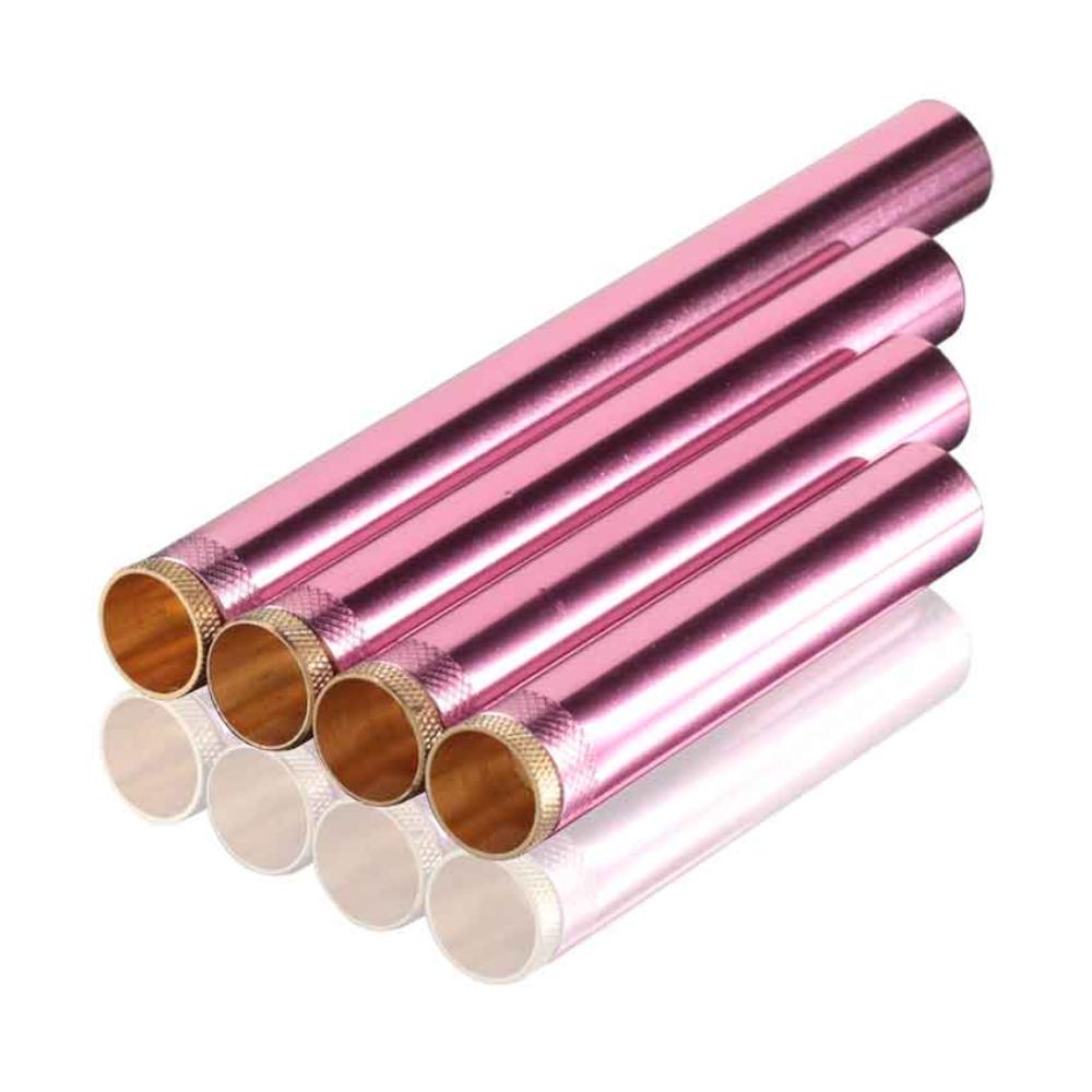 Classic Bong Metal Stem - Pink Various sizes flat