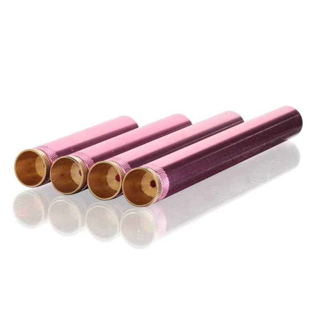 Classic Bong Metal Stem - Pink Various sizes flat 2