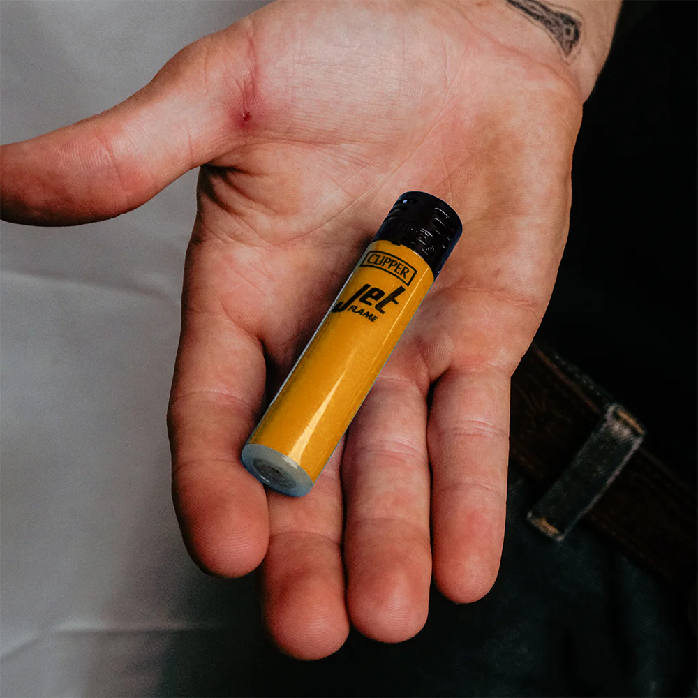 Clipper Jet Flame Lighter Large Shiny - Orange