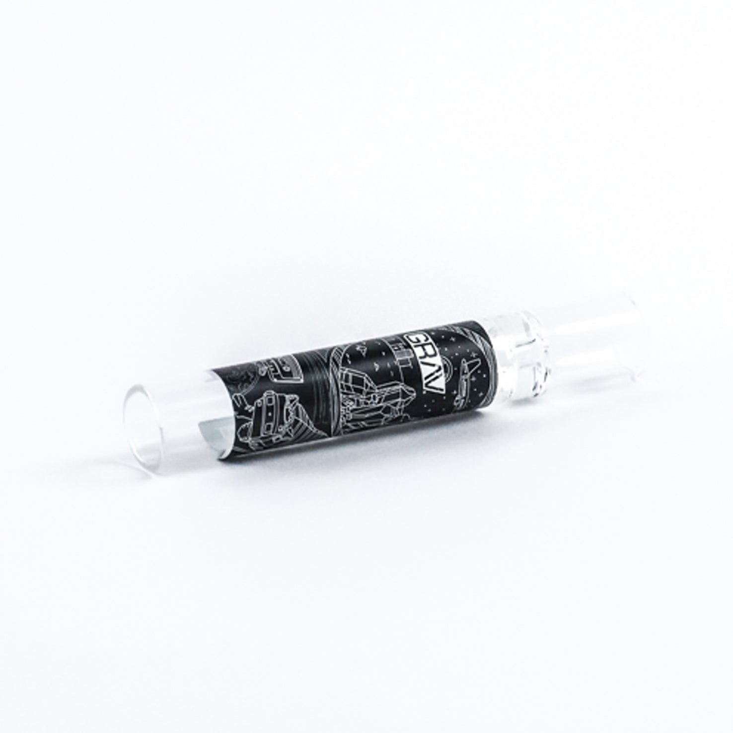 GRAV - Glass Taster 12mm - One Hitter Weed Pipe - Clear side view on a white background
