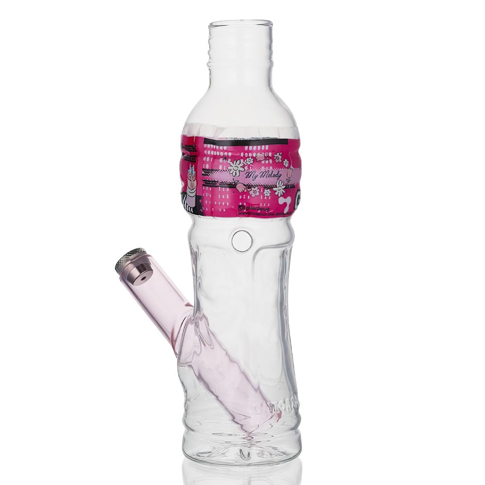 Gatorbeug Cinnamoroll G3 Mini Glass Bottle Bong 18.5cm - Pink Full Back view on a white background