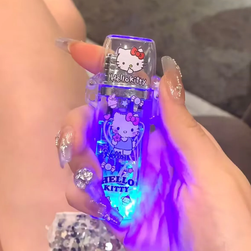 Hello Kitty - Multi Kitty Jet Lighter - Transparent Clear hand 2 lights