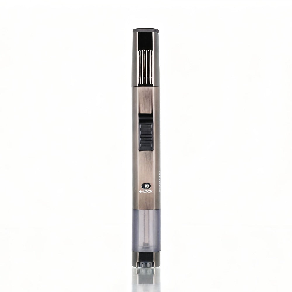 Metallic hair trimmer on a white background