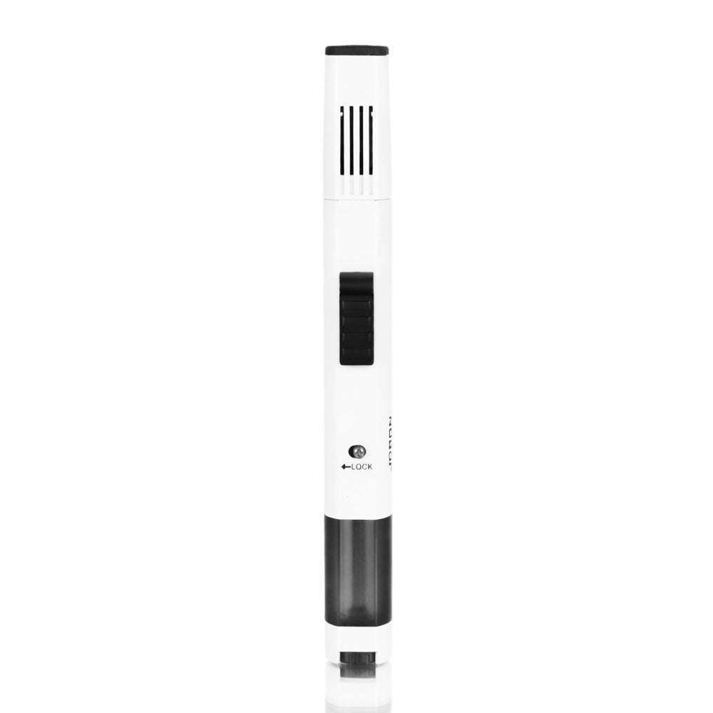 JOBON - Jet Flame Lighter Set - Metallic White on a white background