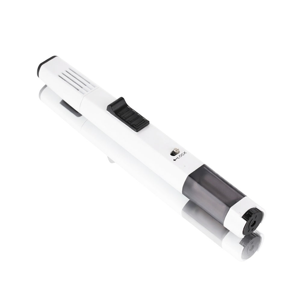JOBON - Jet Flame Lighter Set - Metallic White on a white background