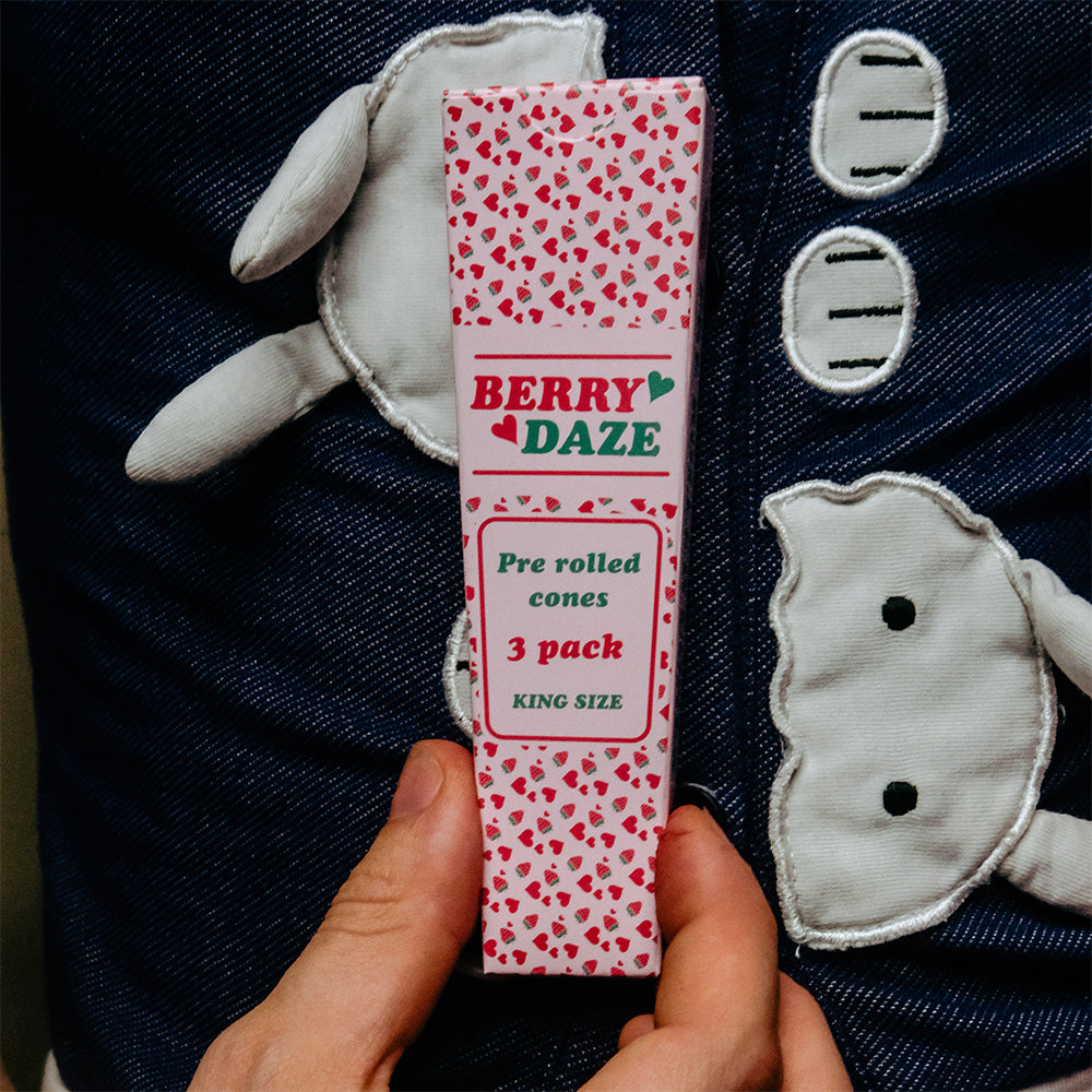 Bong Warehouse - King Sized Pre Rolled Cones - 3 Pack - Berry Daze