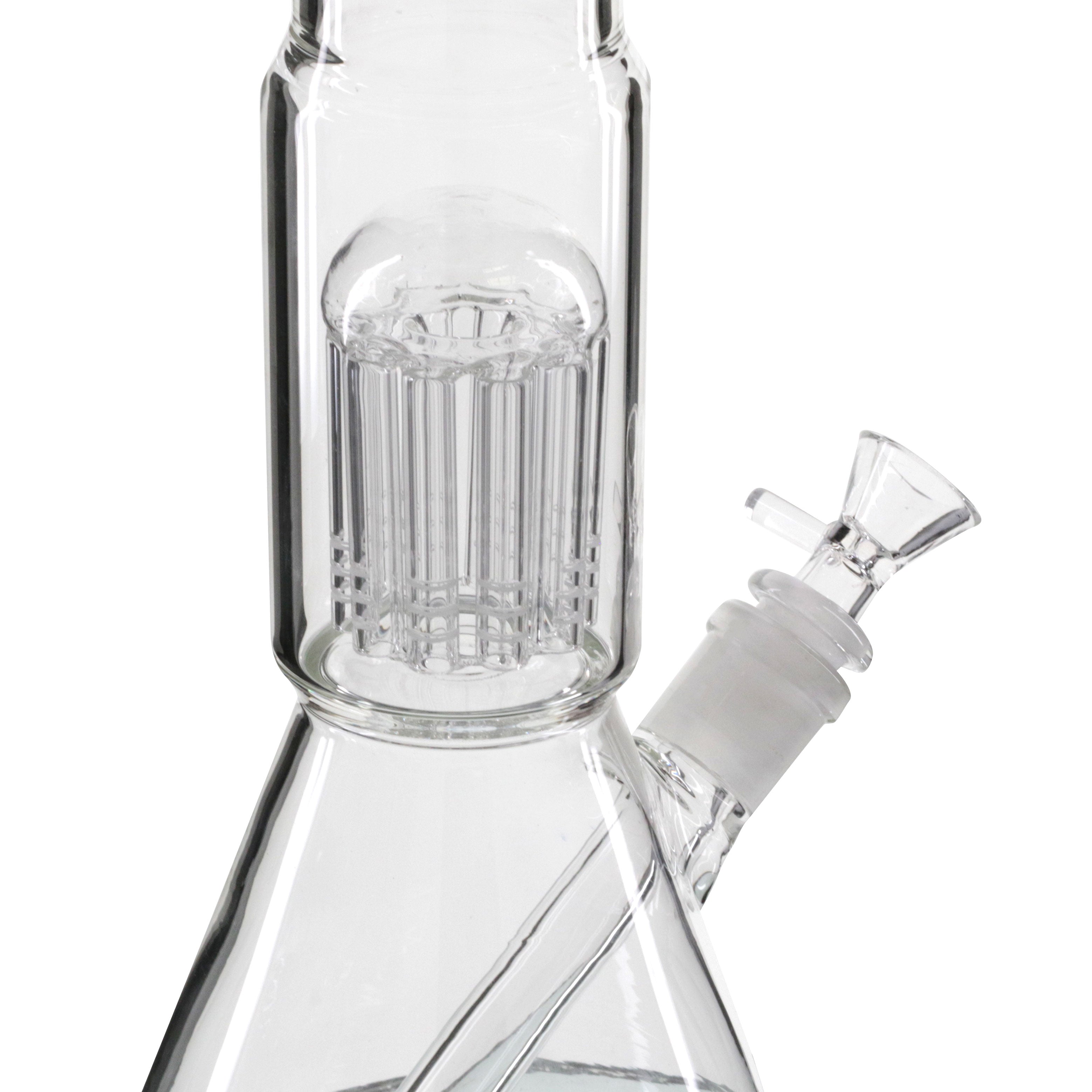 Shotties 40cm Glass Multi Arm Perc Beaker Bong - Clear close up bowl