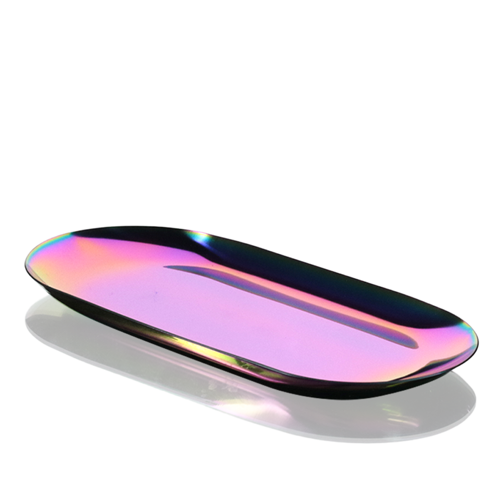 Metal Rolling Tray - Rainbow side