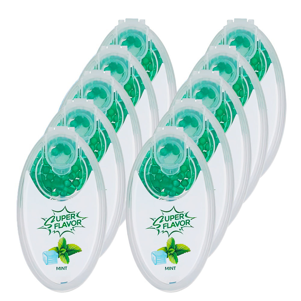 Mint cigarette popper flavour balls, 10 pack of 1000 balls | Bong Warehouse