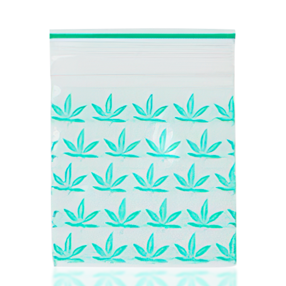 Original Apple - Zip Lock Bag - Weed Leaf 38mm x 38mm (10 Pack)
