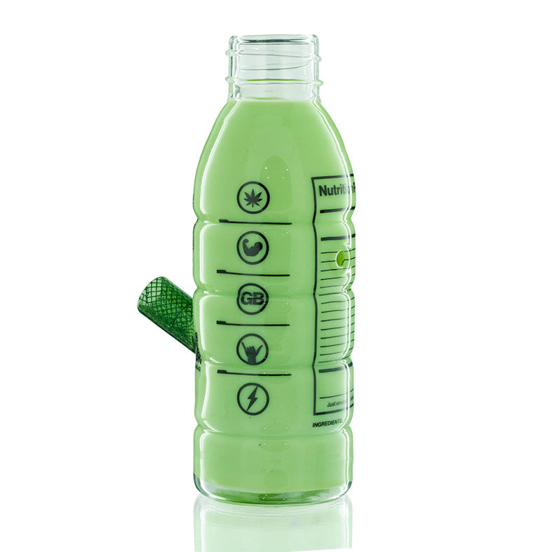 Prime Glass Bong 19cm Green - Left View | Bong Warehouse