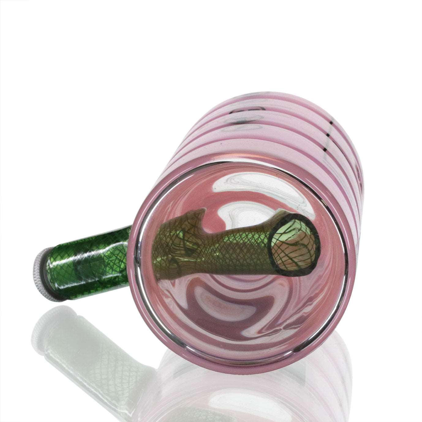 Prime Glass Bong 19cm Pink - Bottom View Showing Base | Bong Warehouse