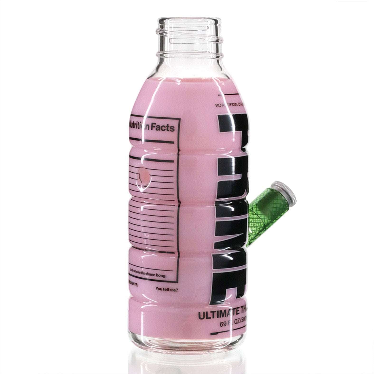 Prime Glass Bong 19cm Pink - Right View | Bong Warehouse