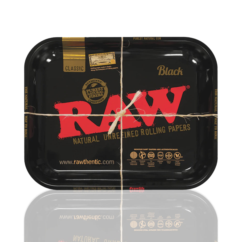 RAW - Medium Blunt Rolling Tray - Black