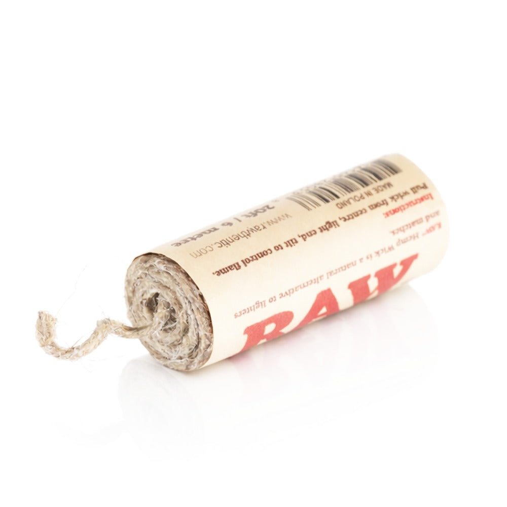 RAW - Organic Hemp Wick 20ft / 6m - Natural on white background