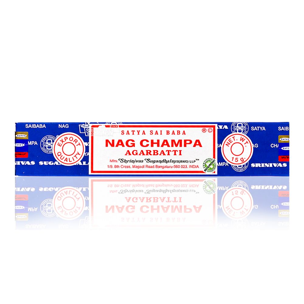 Satya Nag Champa Agarbatti Incense Sticks 15g - top view on a white background