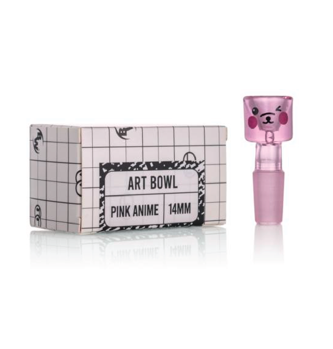 Bong Warehouse Art Bowl 14mm Male - Pink Anime