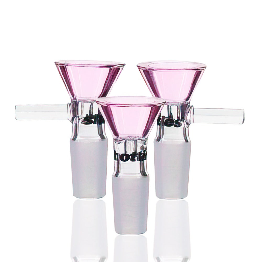 Shotties™ - 3 x Cone Handle (Bowl) 14mm Male - Pink