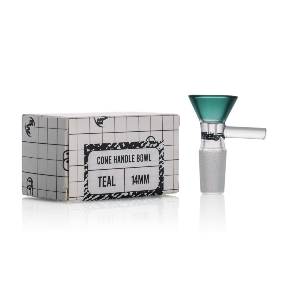 Shotties™ - Cone Handle (Bowl) 14mm Male - Teal packaging