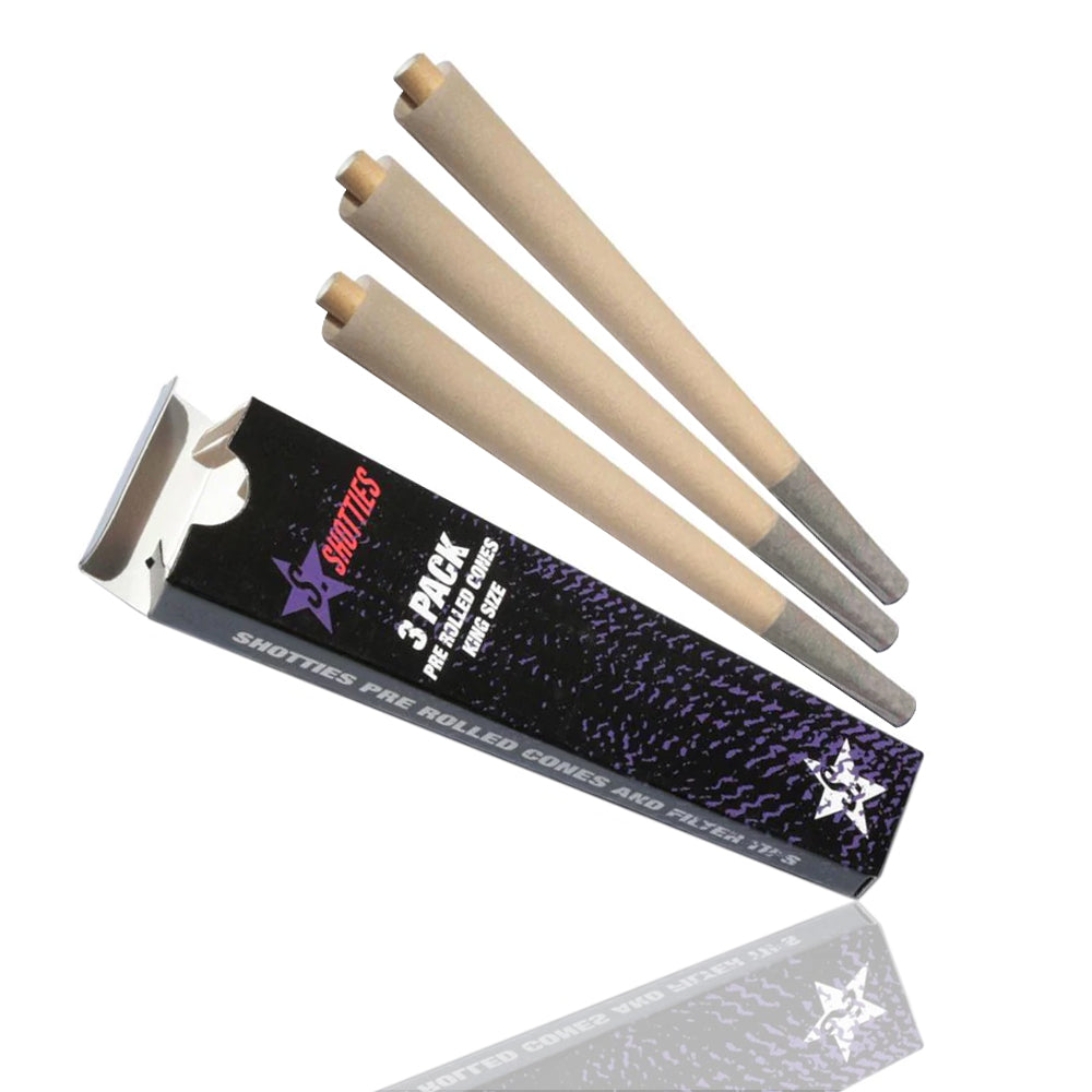 Shotties - King Sized Pre Rolled Cones - 3 Pack