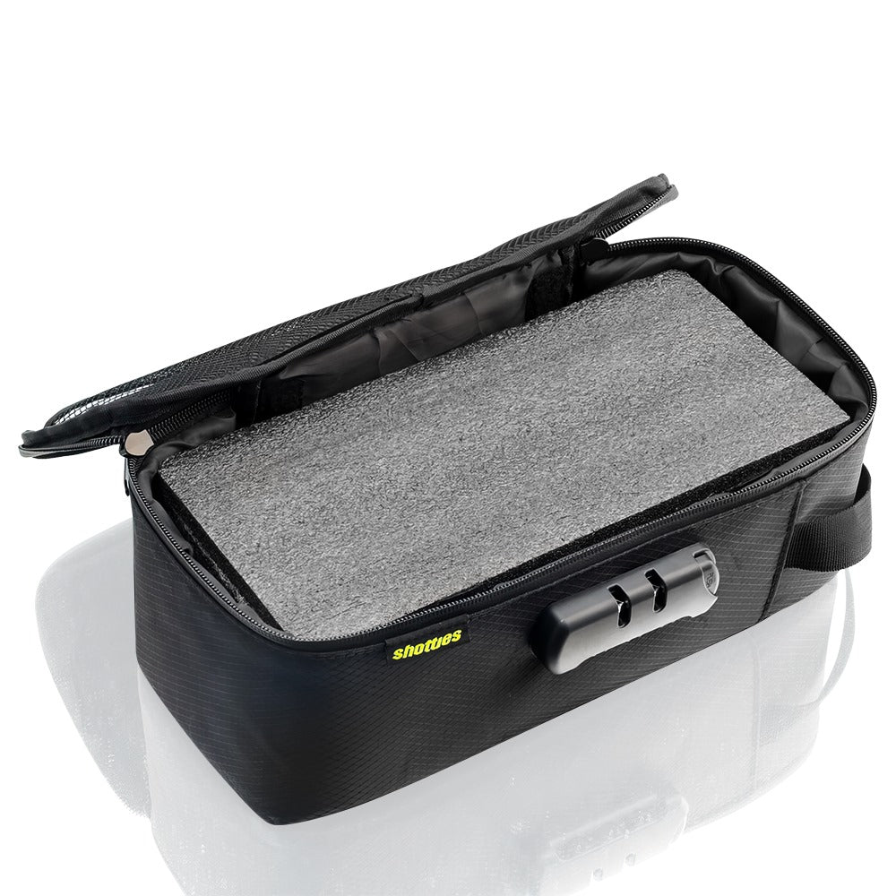Shotties - Lockable Bong Bag - Black closed