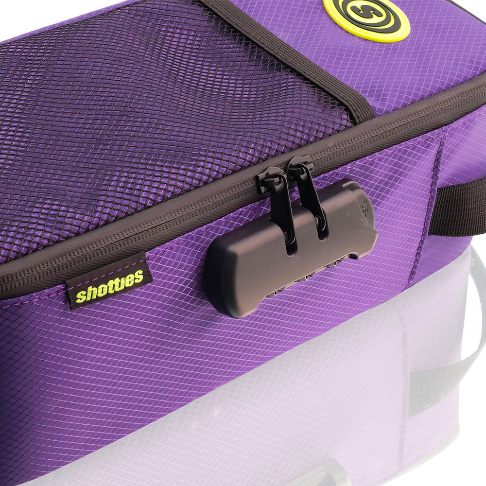 Shotties - Lockable Bong Bag - Purple locked