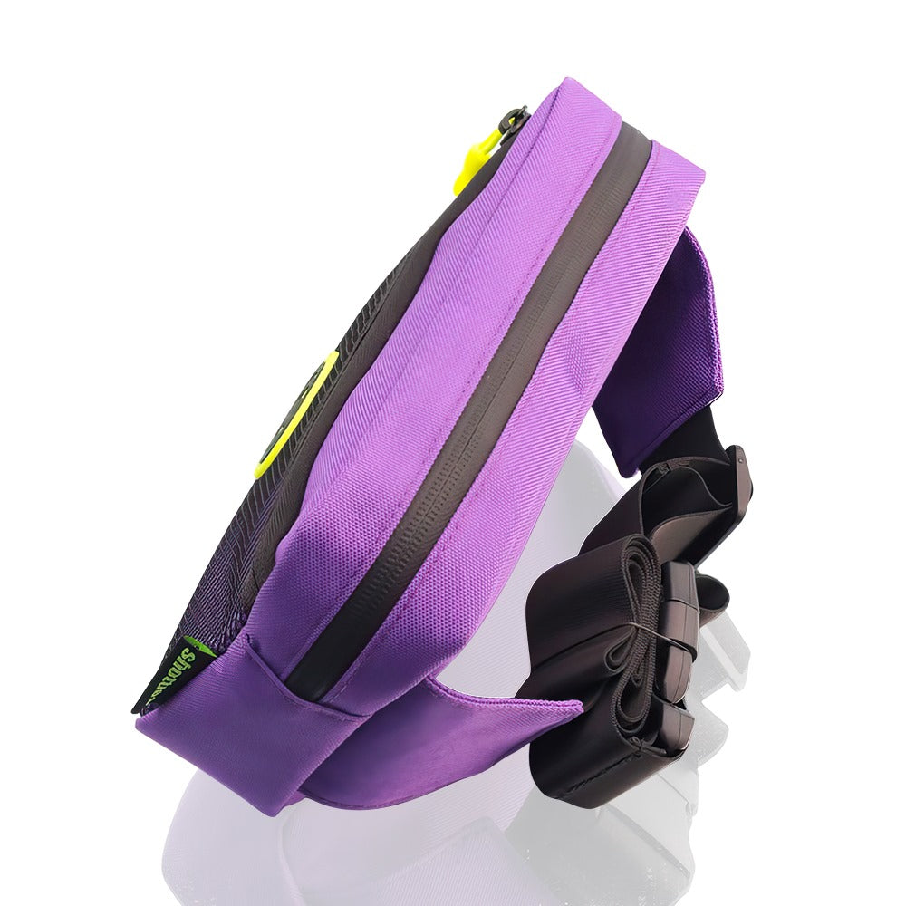 Shotties - Smell Proof Side Bag - Purple back lean