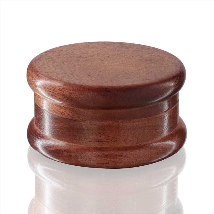 Eco Wooden Weed Grinder - Dark wood Closed