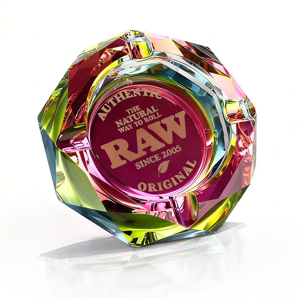 RAW - Glass Ash Tray - Rainbow
