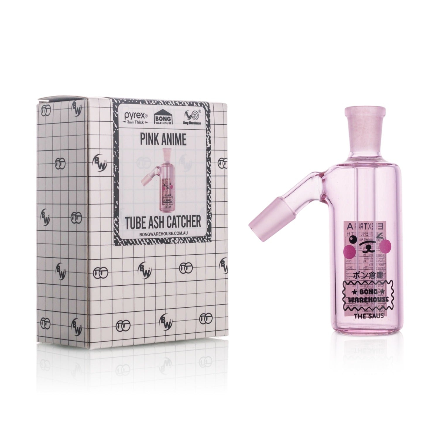 Bong Warehouse - Tube Ash Catcher - Pink Anime