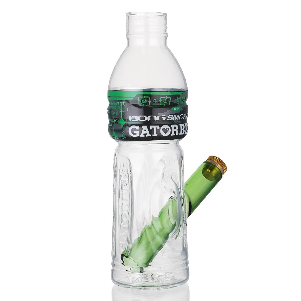 Gatorbeug G2 Mini Glass Bong 18.5cm in Green - Front View