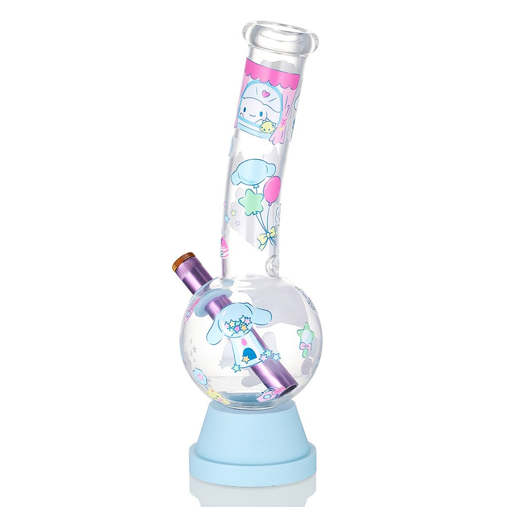 BW - Tall Bubble 27cm Glass Bong - Blue Hello Kitty Party