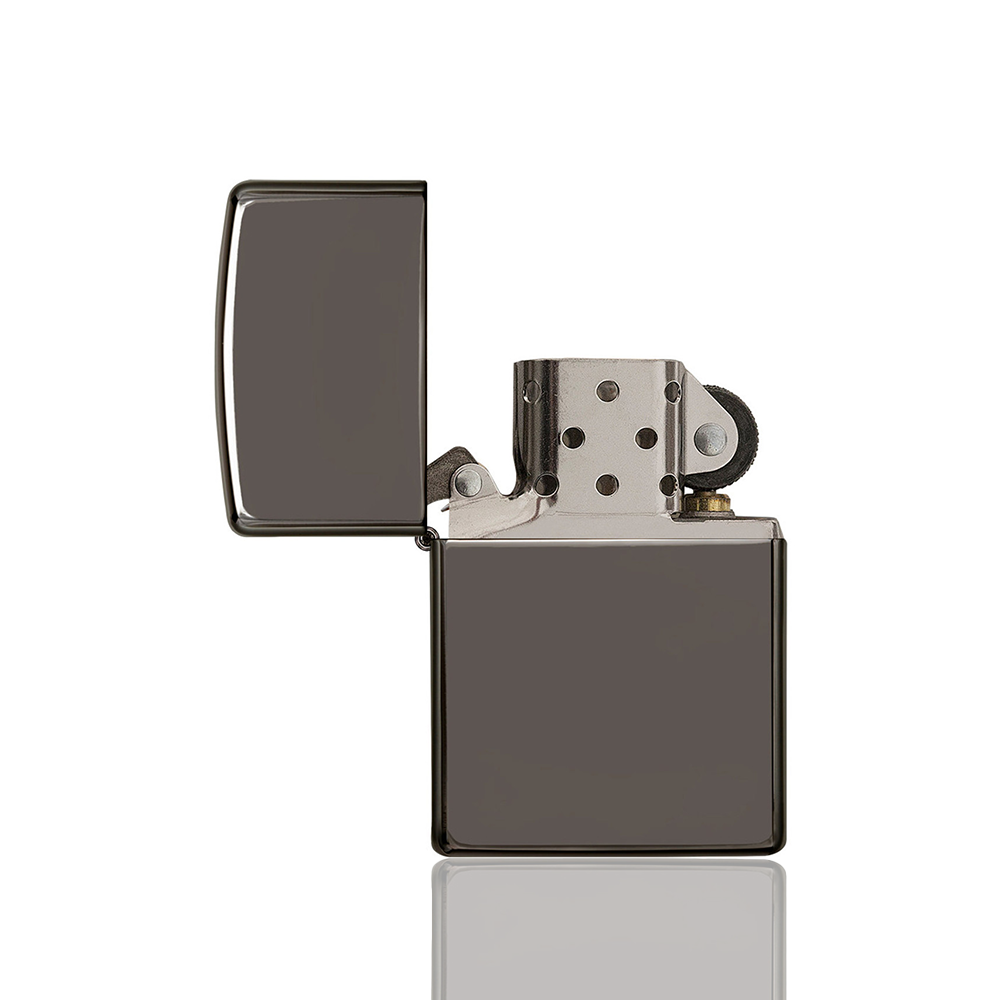 Zippo Lighter - Black Ice open