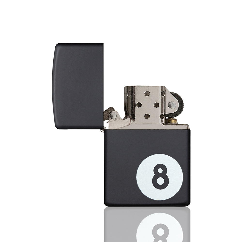 Zippo Lighter - Eight Ball - Black Matte_3