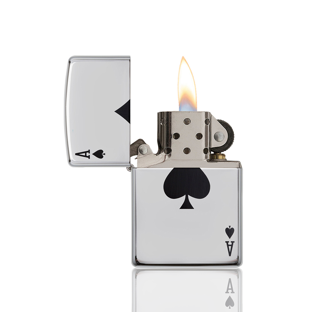 Zippo Lighter - Lucky Ace - High Polish Chrome_3