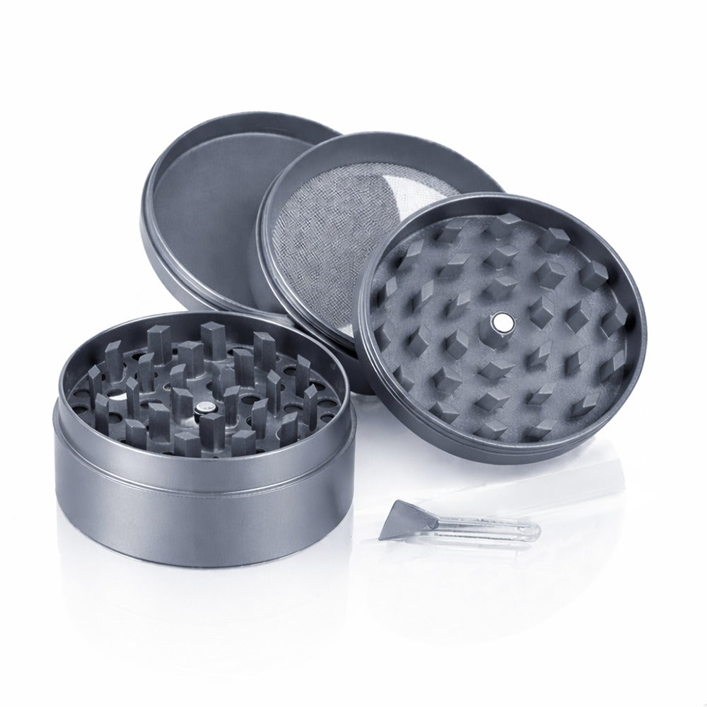 BW Round Metal Weed and Herb Grey metal weed grinder