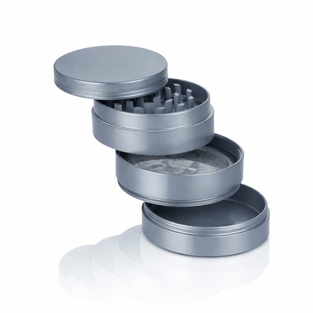 BW Round Metal Weed and Herb Grey metal weed grinder