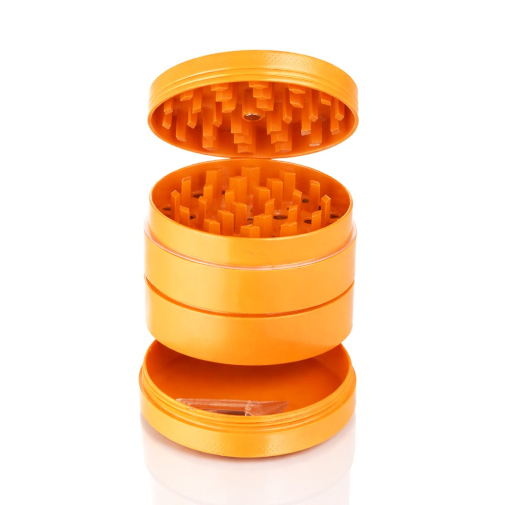 BW Round Metal Weed and Herb Orange metal weed grinder