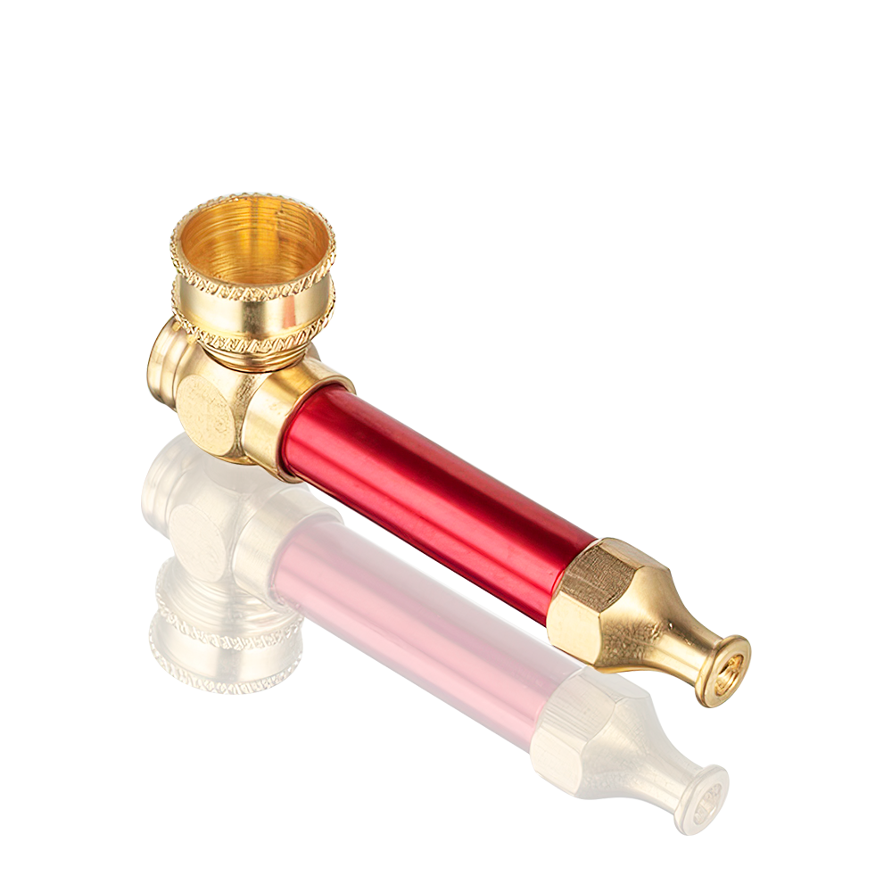Bong Warehouse Red Small Metal Peace Pipe 5cm - Top view