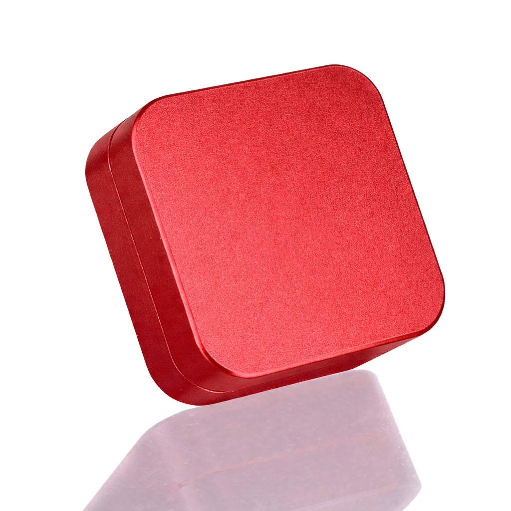 BW Square Stainless Steel Metal Herb Metallic Red metal weed grinder
