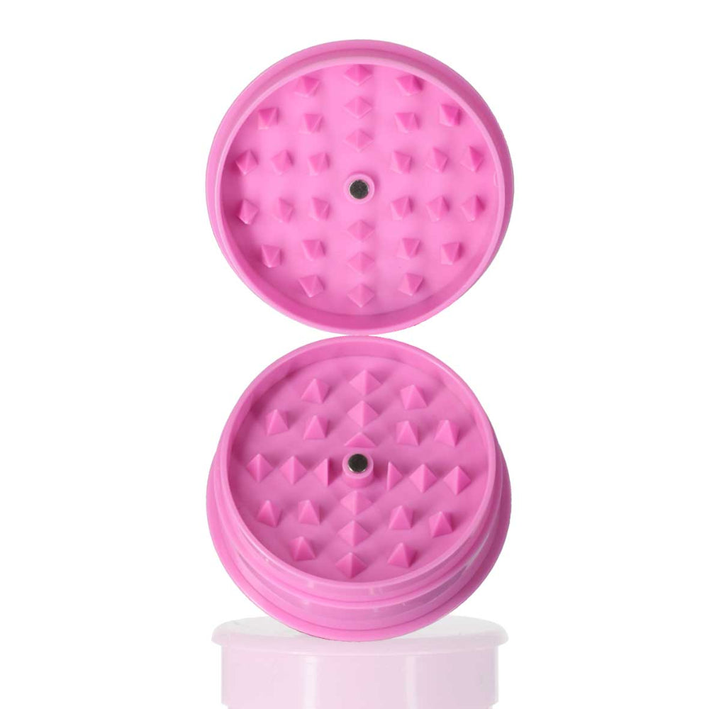Plastic Herb Grinder Round - Pink duel