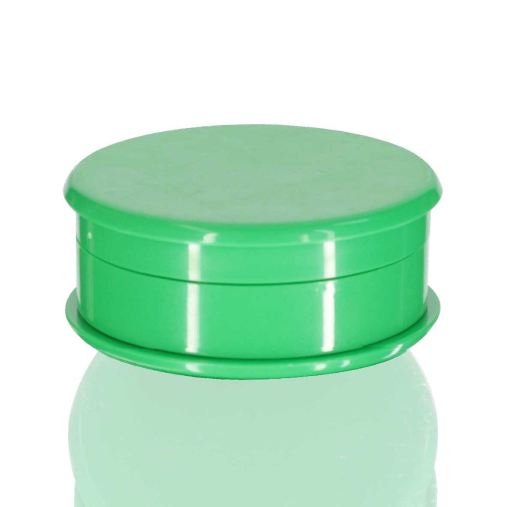 Plastic Herb Grinder Round - Green closed