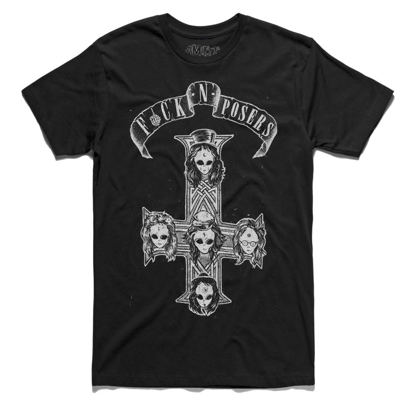 Amiete Fuck'n Posers - Black T-shirt