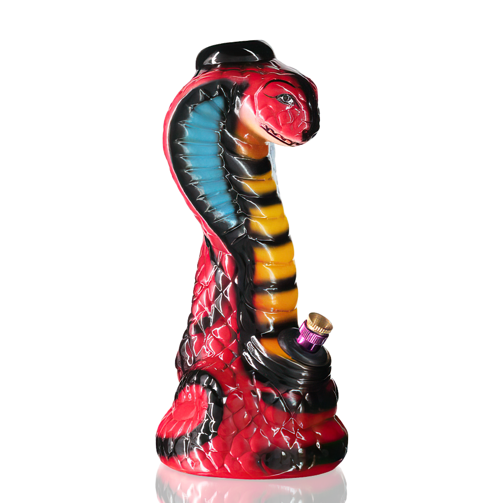 Agung - 23cm Ceramic Cobra Bong - Red left